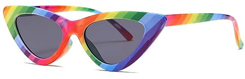 kimorn Sonnenbrillen für Damen Metallscharniere Clout Goggles Sonne Gläser K0566 (Regenbogen)