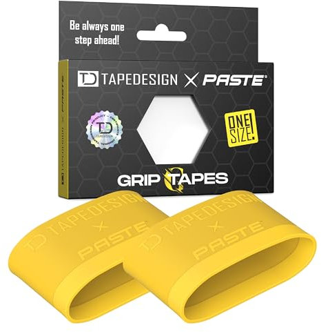 TAPEDESIGN – Schienbeinschonerhalter Grip Tapes aus Silikon, Fußball Männer, Frauen, Gelb - Halterung für Fussball Stutzen, Stutzentape