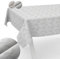 Tischdecke Stoff abwaschbar Lurex Tischtuch Tafeldecke Teflon beschichtet pflegeleicht Lotuseffekt schmutz- & wasserabweisend Kate Floral Blätter 200x140cm Schnittkante Silber