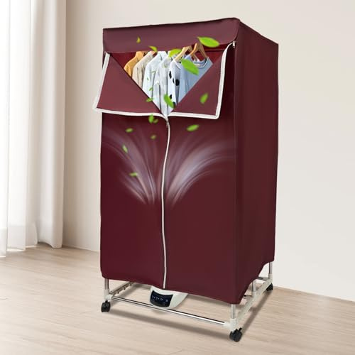 Kozivmo Sèche-linge portable, 1200-1500 W Petit séchoir électrique à pompe à chaleur, armoire sèche air chaud appartement personnes âgées, sèche-linge électrique pour appartements