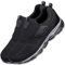 AEHO Chaussures Diabétiques Hommes sans Lacets Baskets de randonnée en Plein air Chaussures Extra-Larges pour Pieds Gonflés Chaussures De Marche Ajustables,Noir,43/265mm