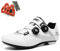 SDEQA Herren Fahrradschuhe Damen MTB Radsportschuhe Atmungsaktive Kompatibles mit Peloton Schuhen Look SPD SPD-SL Delta Lock Pedal Rennrad Mountainbike Schuhe,Weiß,36 EU