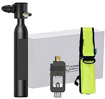 Mini tanque de buceo, Respirador De Emergencia Subacuático Portátil De 0,5 L, Juego Completo De Cilindros De Gas De Repuesto, Suministros De Buceo Y Equipo De Apoyo 510-15 Minutos De Respiración Subac
