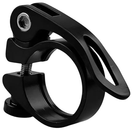 EIHI 1 PCS Collier de serrage pour tige de selle de vélo à dégagement rapide en alliage d'aluminium 31,8 mm - Accessoires de vélo pour accessoires vtt, vélo de route - Noir