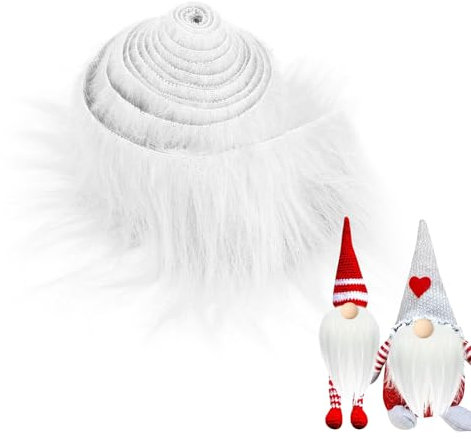 Ruzister Weißes Langhaarplüsch Stoffband, Kunstfell Band für Weihnachten, Plüsch Stoff für DIY Basteln, Nähprojekte, Puppen Herstellung und Deko 10cm*1.8m
