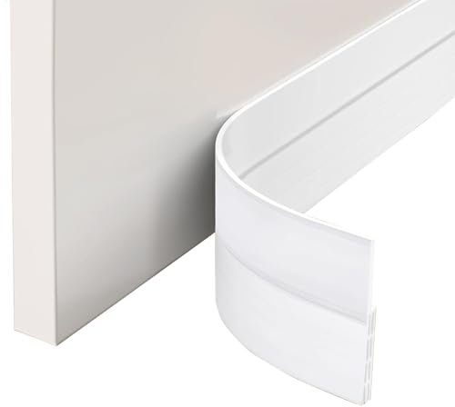 EXTSUD 4 Pack Adhesive Under Door Sweep Weather Stripping Soundproof Rubber Bottom Seal Strip Draft Stopper Draught Excluder, 39 Length x 2 Width