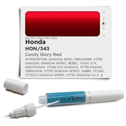 Genuine Colors Pennarello a vernice Candy Glory Red HON/343, compatibile con Honda rossa