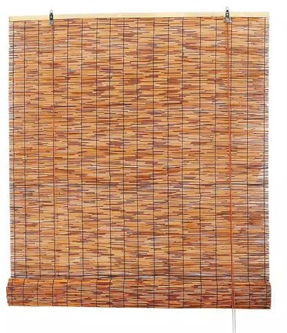 Bambus Rollo Jalousine Retro Bambusrollo 60x130 80x100 100x120 120x150 130x160140x170 150x180cm Wasserdicht Atmungsaktiv Raffrollo Sichtschutz Bambusrollo Schilfrollos Pour Le Jardin Patio Balcon