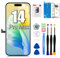 EFAITHFIX Ersatzbildschirm für iPhone 14 Pro Max, 16,7 cm (6,7 Zoll), LCD-3D-Touch-Display, Full-HD-Digitalisierer, Rahmenmontage (A2651, A2893, A2894, A2895, A2896) mit Reparaturwerkzeugen,