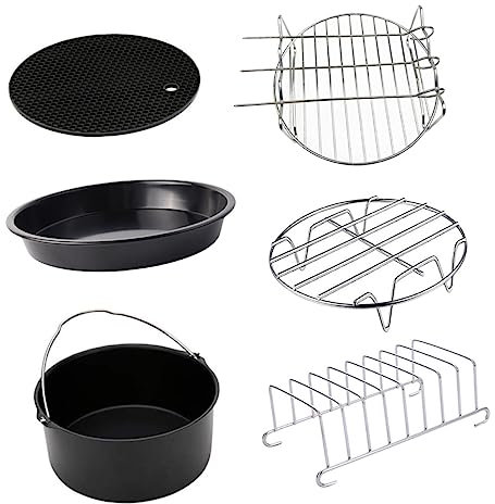 VINTORKY Accesorios Para Freidora De Aire De Herramientas De Cocina Para Hornear Incluye Moldes Para Pasteles y Pizzas Para Cocinar Sin Aceite