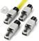 LEENUE CAT6 RJ45 Connector Tool-Free, Toolless Ethernet Plug Unshielded for CAT5/5E/6 23-26 AWG Network Cable, Support PoE, 1000 Mbps, 250 MHz, 4 Pack