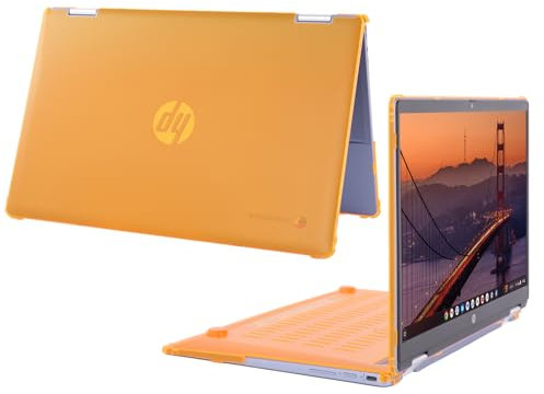 mCover Hard Case ONLY Compatible for 2024~2025 14 HP Chromebook x360 14B-CD0000 Series Laptop Computers (NOT Fitting Any Other HP Chromebook & Windows Notebook PC)- Orange