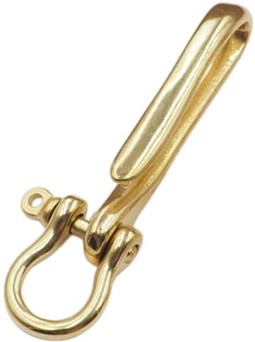 Luxylei Brass U Hook Clasps and Brass Shackles Clasps Hook Car Keychain Keyring Belt Hook Key Buckle Keychain for Wallet Chain Accessory