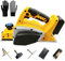 Akku Elektrohobel, Akku-Hobel Kompatibel mit Dewalt 20V Batterie, Bürstenlose Elektrohobe,16500 r/min,Hobelmaschine,82 mm Hobelbreite 0–2 mm Spantiefe, Handhobel für Holzarbeiten DIY(ohne Akku)