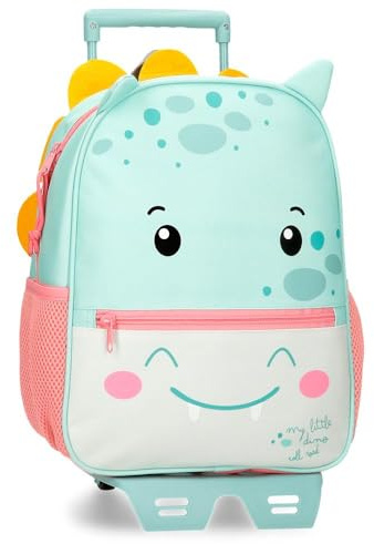 ROLL ROAD Happy Pets - Zaino scolastico con carrello, multicolore, 27 x 33 x 11 cm, in poliestere