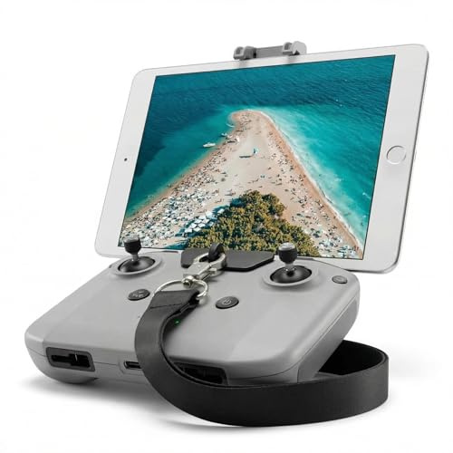 QWORK® No Disassembly Tablet Holder Pack Compatible with DJI RC-N3/2/1 Remote Controller (FLIP/NEO/Mini4Pro), Include Lanyard and 2 Data Cables