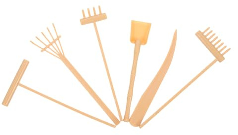 ZUNOXAZ 6 pièces Kit Râteaux Jardin Zen pour Bac à Sable Accessoires Zen Jardin Outils Râteaux pour Décoration Bureau et Relaxation