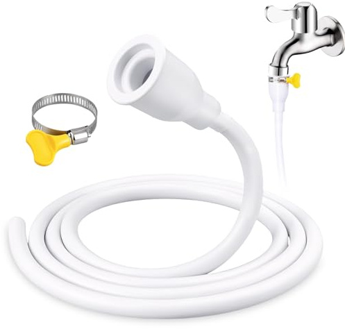 3m/9.84ft Bath Tap Shower Hose Attachment, Sink Hose Rubber Shower Hose for Taps Tap Shower Attachment Adjustable for Sink with Fixing Clamp