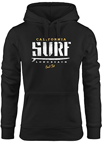 Neverless Hoodie Damen Surf-Brett Design Kapuzen-Pullover