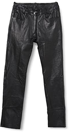 Bikers Gear Australia Lt1001men-3XL Bikers Gear - Pantalones de Mezclilla de Cuero para Hombre, Pantalones de Motociclista para Hombre, Cintura Vaquera, Talla 30, Talla S, Color Negro, Talla 3XL