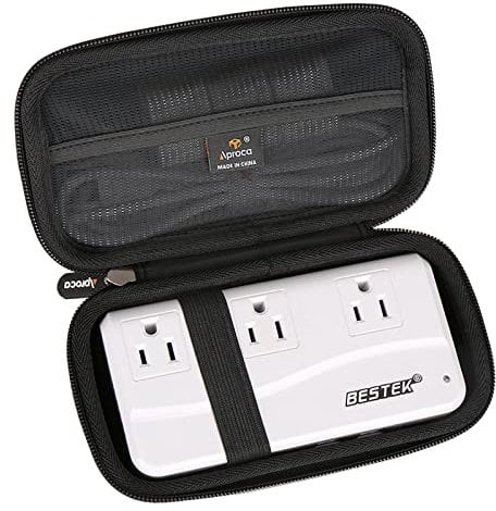 Aproca Hard Storage Travel Case for BESTEK Universal Travel Adapter 220V to 110V Voltage Converter (Black)