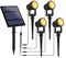 T-SUNUS 4-in-1 Solar Landscape Spotlights - 9.8ft Cable, 5W 4000mAh Solar Panel, IP65 Waterproof Wall Light for Yard, Patio, Porch, Pool, Pathway