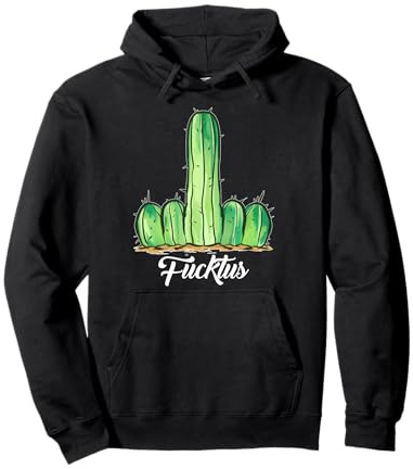 Fucktus Fuck Kaktus Mittelfinger Kakteen Geschenk Kaktus Pullover Hoodie