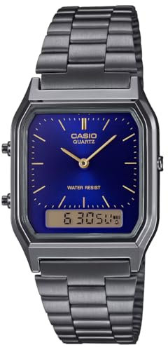 Casio Analog-Digital Fashion Quarz Herren Vintage AQ-230GG-2A, grau, 38.8×29.8×8.1mm, Formell