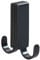 WENKO Gancho de ducha doble Vieste negro mate - Ganchos para pared de la ducha, Acero inoxidable, 2 x 7 x 5.5 cm, Negro