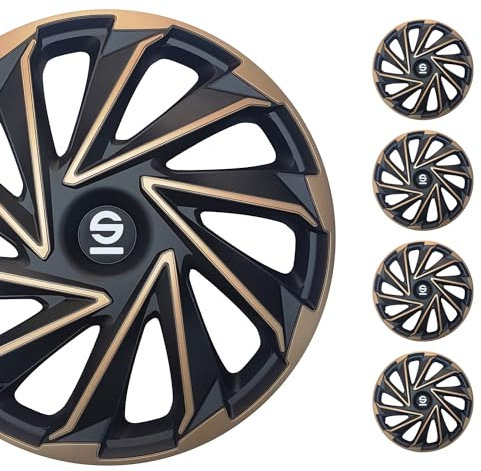 Sparco Radzierblenden Varese - 14-Zoll - Gold/Schwarz - Satz mit 4 Stück