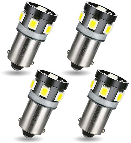 AGLINT BA9S LED Bulb 12V Ba9 T4W 53 1895 Wedge Replacement for Car LED Interior Indicators Festoon Dome Map Side Marker Trunk Number Plate Light 6500K White 4PCS