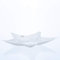 Sandra Rich, Glas- Schale Alabaster Star Plate – White 32cm Glasschale in Sternform. 1 Stück in Weiss. 2230-32-40