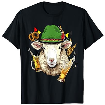 Disfraz de oveja Oktoberfest Lederhosen German Beer Fest Camiseta