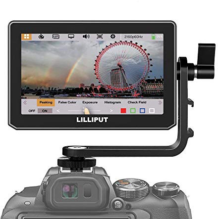 Keenous Lilliput T5 5 Inch Touch Screen IPS Full HD 1920x1200 4K HDMI 60Hz On-Camera Video Field Monitor for BMPCC DSLR Camera (T5 5 Inch HDMI)
