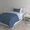 Set Copripiumino 100% Cotone Natural Color, Made in Italy - Parure Copri Piumino - Sacco Piumone 150x200 cm con Doppia Patella e Federa Cuscino, Singolo, Avio/Azzurro