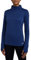 TCA Damen Sport Shirt Langarm Laufshirt 1/2 Reißverschluss Fitness Yoga Langarmshirts - Dunkelblau, XL