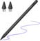 Mixoo Stylus Stift für iPad Aktiver Stylus Pen für Touchscreen Wiederaufladbarer Tablet Stift mit Zwei 1,2mm Spitze,Kompatibel mit iPad/Pro/Mini/Air/iPhone,Android Tablet Smartphone (Schwarz)