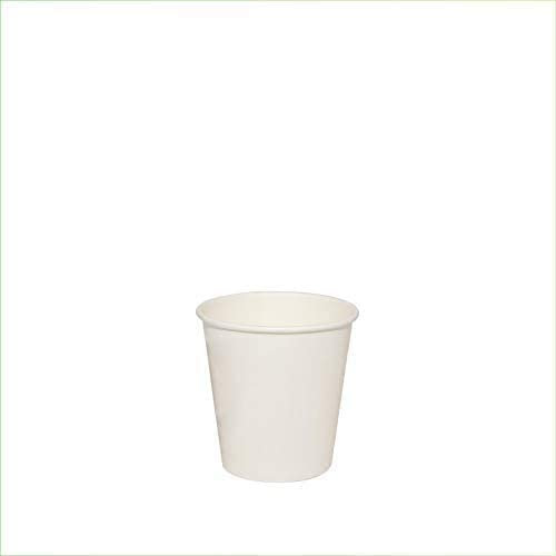 VIRSUS 500 Bicchieri in cartoncino per Caffe 75ml di Colore Bianco Bicchierini biodegradabili in carta per caffè e bevande calde