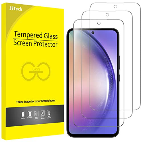 JETech Protector de Pantalla para Samsung Galaxy A54 5G 6,4 Pulgadas, 9H Cristal Vidrio Templado, Resistente a los Arañazos, HD Transparente, 3 Unidades