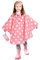 LAMA Regenponcho Kinder, Regenmantel Mädchen Leichter Kinder Regenjacke, Wiederverwendbar Regenbekleidung Regencape mit Kapuze, Raincoat für Fahrrad Wandern Camping, Rosa Punkte M