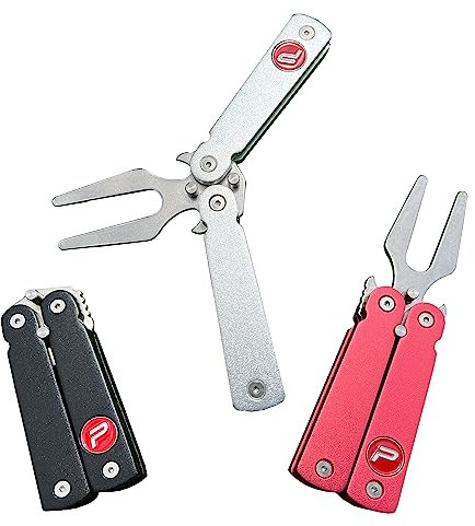 Pure2Improve The Original Butterfly Golf Pitchgabel Flip to Open, Flip to Close (Silber)