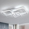 DELIPOP LED Deckenleuchte, 42W Moderne Deckenlampe Quadratische, Deckenlampen Wohnzimmer Acryl Weiß für Küche, Schlafzimmer, Esszimmer, Korridor, Arbeitszimmer, 6500K Kühles Weißes Licht