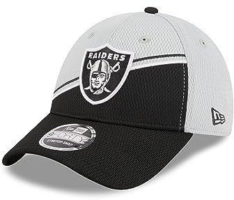 New Era Las Vegas Raiders NFL 2023 Sideline Lightgrey Black 9Forty Stretch Snapback Cap - One-Size