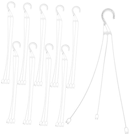 YARNOW 30 Pezzi Gancio Per Vaso Di Plastica Catena Di Vasi Fiori Sospesi Catena Per Cesto Sospeso Ganci Per Fioriere in Plastica Catena Del Cesto Cestino Appeso Bianca Pesante