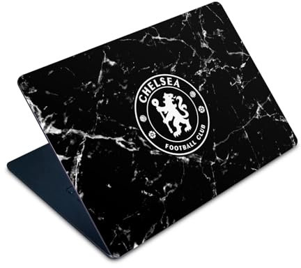 Head Case Designs Officially Licensed Chelsea Football Club Black Marble Various Logo Vinyl Sticker Skin Decal Cover Compatible With Apple MacBook Air 15 M2 2023