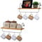 BELLE VOUS Lot de 2 Étagères de Cuisine en Bois - Étagère Murale avec Rail et Crochets - Etagere de Rangement Mural pour Bar à Café - Etagère Décorative - Salle de Bain et WC