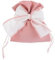 Lotto di 12 Sacchetti portaconfetti in Cotone Vari Colori 10x12 cm BOMBONIERA Porta Confetti (Rosa con Fiocco)