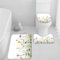 Blumen Schmetterlinge Badematte Rutschfest für Badezimmer Farbe Natürlich Badematten Set 3-Teiligs Weich Memory Foam Badteppich Saugfähige Duschvorleger Badewanne Badvorleger mit WC Vorleger 50x80cm