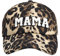 Mama Mütze für Damen, gewaschene Baumwolle, Vintage, Retro, bestickt, für den Außenbereich, Leopard Mama, M/L