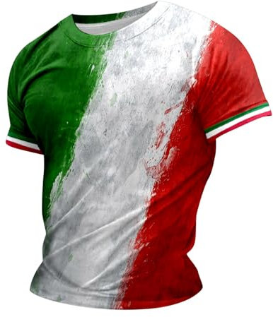 Italien T-Shirt „EM 2024“ Fußball Europameisterschaft Italia Shirt Herren Damen Unisex - personalisiert mit Zahl & Namen - Fanartikel Fan-Outfit Trikot